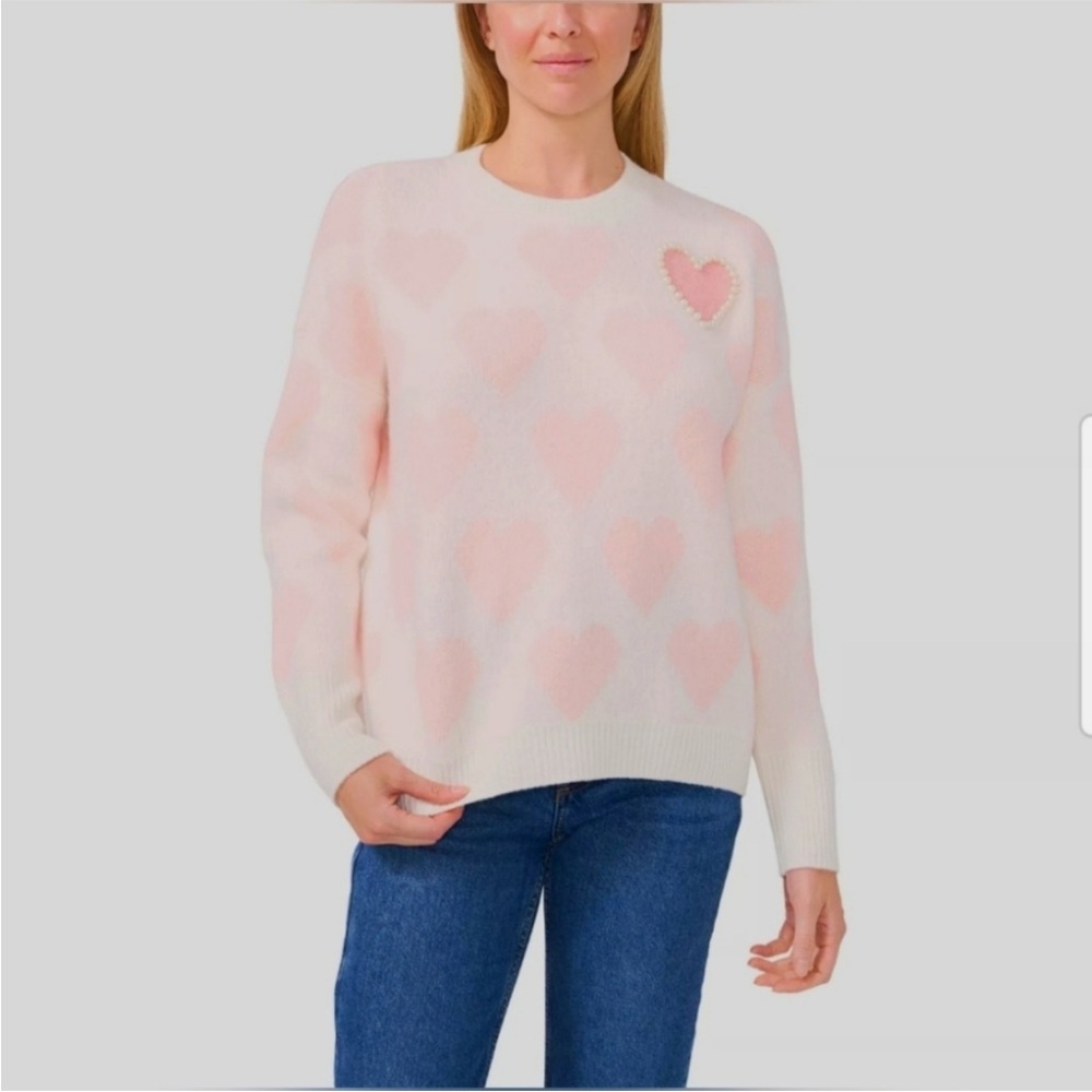 NWT Vince Camuto heart sweater